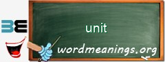 WordMeaning blackboard for unit